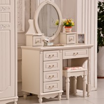 韩优佳田园实木梳妆台，奶白色组装烤漆卧室化妆桌，型号：st008