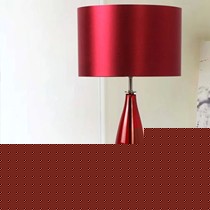 奥朵红色现代卧室床头喜庆台灯，TL20002玻璃按钮简约家居潮流灯饰