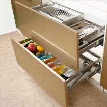 eacha意驰304不锈钢厨房碗碟拉篮，加厚材质坚固耐用，型号: L0202F