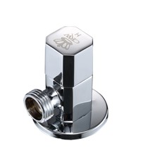 全铜无铅八边角阀，英皇卫浴冷热通用防爆阀门，铬色一体成型精工阀芯