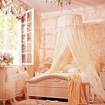 自然风吊挂圆顶蚊帐，单门韩式唯美公主风-少女儿童系列货号: GD150/180