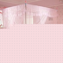 妮歌落地式清新唯美宫廷蚊帐，纯色蕾丝加粗不锈钢钢管-货号: NGZ201403