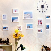 红丽15zb长方形相框墙，地中海防潮实木框架相框，旋转拨片卡槽设计挂墙式相框