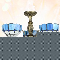 可馨灯饰地中海LED吸顶灯,金属烤漆卧室吸顶灯,型号KXX081/3