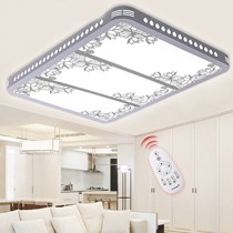 POK现代LED金属底卧室吸顶灯，无极调光羊皮纸面罩灯饰，型号P-M