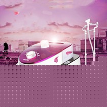 海尔双干手持式6档调温挂烫机，侧排水可调节电熨斗，伸缩杆家用挂式熨斗