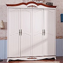 尚书房品牌耐用柏木材质衣柜，象牙白海天蓝衣柜，钟情地中海，坚固耐用，型号B09