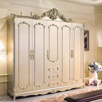 约翰华兰欧式宫廷实木衣柜，描金雕花超大存储，型号: 五门衣柜019