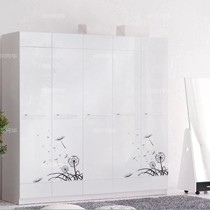 点点芳华卧室平拉门衣柜，JFH-LMJ-201现代简约衣柜，经典黑白烤漆