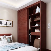 现代简约索菲亚衣帽间定制，马赛大百叶两门衣橱，推拉式板式大衣柜