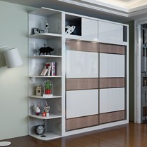 格杰仕白色长方形双门衣柜，纤维板推拉门衣物收纳柜，型号：Y300