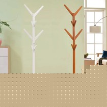 白色/棕色质朴松木挂衣架，摩尼宝百搭拼板结构衣帽架，型号: BS244WH