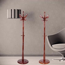 甜蜜之家经典宜家木质挂衣架，红木色柳桉木落地式衣帽架，型号: sh-505