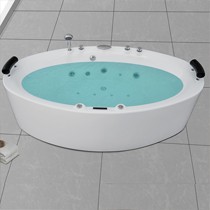 独立式亚克力冲浪按摩双人浴缸，恒温加热泡泡浴缸，沃特玛型号: YG706