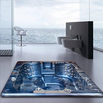 MTO/梦特欧智能按摩浴缸，有机玻璃多功能长方形浴缸，型号: MTO-6638