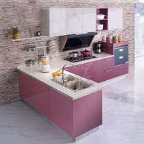 皮阿诺环保整体橱柜套餐，防潮刨花板柜体橱柜，现代简约石英石橱柜