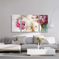 天画品牌现代简约风花卉装饰画,水彩效果三联装饰画,货号: e1242T