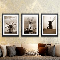 传奇家居现代客厅三联画，精致纹理环保装饰画，货号：L-3ZSH0011