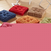 古吉pz灯芯绒柔软透气坐垫，高回弹珍珠棉加厚茶几垫，镶扣多款式椅子垫