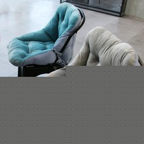 漂流城护脊办公椅软垫，yd-01纯色毛绒座椅垫，美臀一体坐靠垫